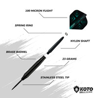 2 KOTO Black Brass Darts - 90-delige Set - Dart Accessoires KOTO 2 KOTO Black Brass Darts - 90-delige Set - Dart Accessoires
