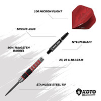 KOTO Kingbomb Black & Red 90% - Dartpijlen KOTO KOTO Kingbomb Black & Red 90% - Dartpijlen