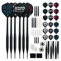 2 KOTO Black Brass Soft Tip Darts - 90-delige Set - Dart Accessoires KOTO 2 KOTO Black Brass Soft Tip Darts - 90-delige Set - Dart Accessoires
