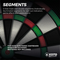 KOTO Paris Elektronisch Dartbord - Soft Darts KOTO KOTO Paris Elektronisch Dartbord - Soft Darts
