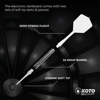 KOTO Paris Elektronisch Dartbord - Soft Darts KOTO KOTO Paris Elektronisch Dartbord - Soft Darts