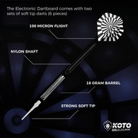 KOTO Helsinki Elektronisch Dartbord - Soft Darts KOTO KOTO Helsinki Elektronisch Dartbord - Soft Darts