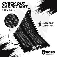 KOTO Carpet Check Out - Dartmat - 237 x 80 cm KOTO KOTO Carpet Check Out - Dartmat - 237 x 80 cm