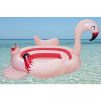 Pure4Fun Opblaasbare Flamingo - 6 Persoons Opblaas Eiland - 340x300x180 cm