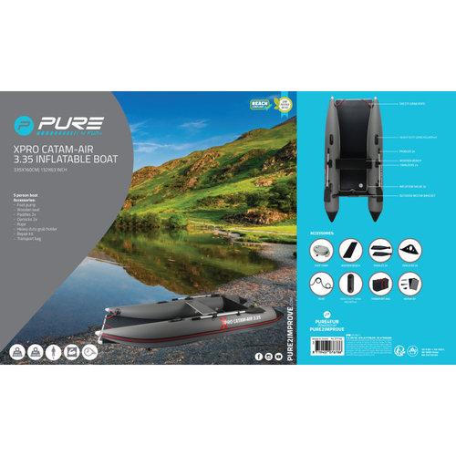 Pure4Fun  Opblaasbare Catamaran - 5 personen - Incl. Peddels  - 335x160cm