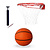 Basketball Set - Basketballkorb Ø45cm Inkl. Basketball und Ballpumpe