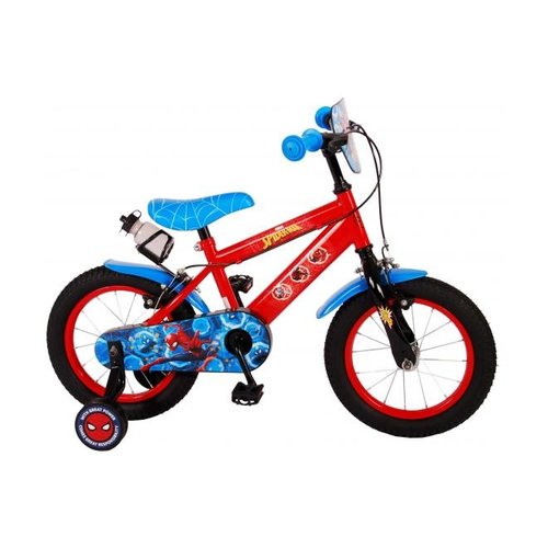 Spiderman Spiderman Fiets – Jongensfiets met Terugtraprem & Zijwieltjes- 12, 14 & 16 Inch