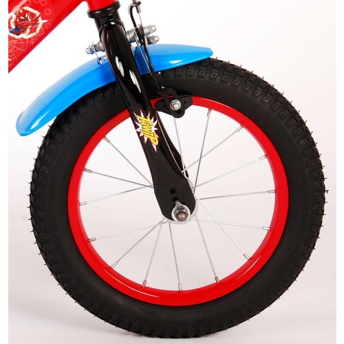 Spiderman Spiderman Fiets – Jongensfiets met Terugtraprem & Zijwieltjes- 12, 14 & 16 Inch