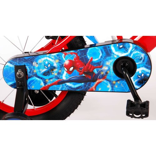 Spiderman Spiderman Fiets – Jongensfiets met Terugtraprem & Zijwieltjes- 12, 14 & 16 Inch