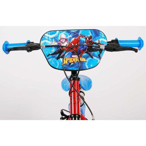 Spiderman Spiderman Fiets – Jongensfiets met Terugtraprem & Zijwieltjes- 12, 14 & 16 Inch
