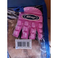 STAG Hockey Handschoen - Half Finger - Roze