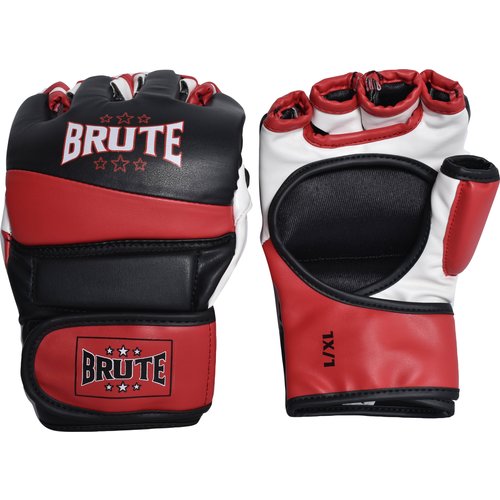 Brute Brute MMA Bokshandschoenen - Zacht Polyester - Zwart & Rood