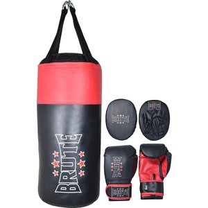 Brutal Junior Kickboxing-Set Inkl. Boxsack, Boxhandschuhe 8 OZ & Kickbox-Pads