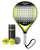 Pure2Improve Padel Racket Jugador 750 - Rond - Zwart & Geel - Inc. 3 Nox Ballen