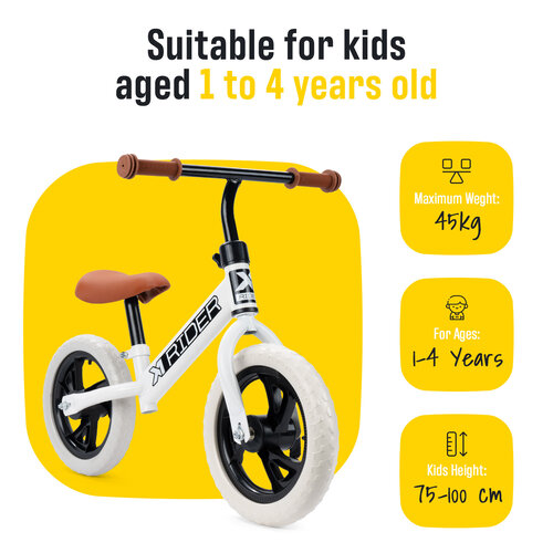 X1TE X1TE Rider Bike Wit – Loopfiets - 1 tot 4 jaar