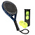 Padelracket Hurricane 4.0 - Druppelvorm - Zwart & Blauw -  Inc. Set Padelballen 3 Stuks - By VP