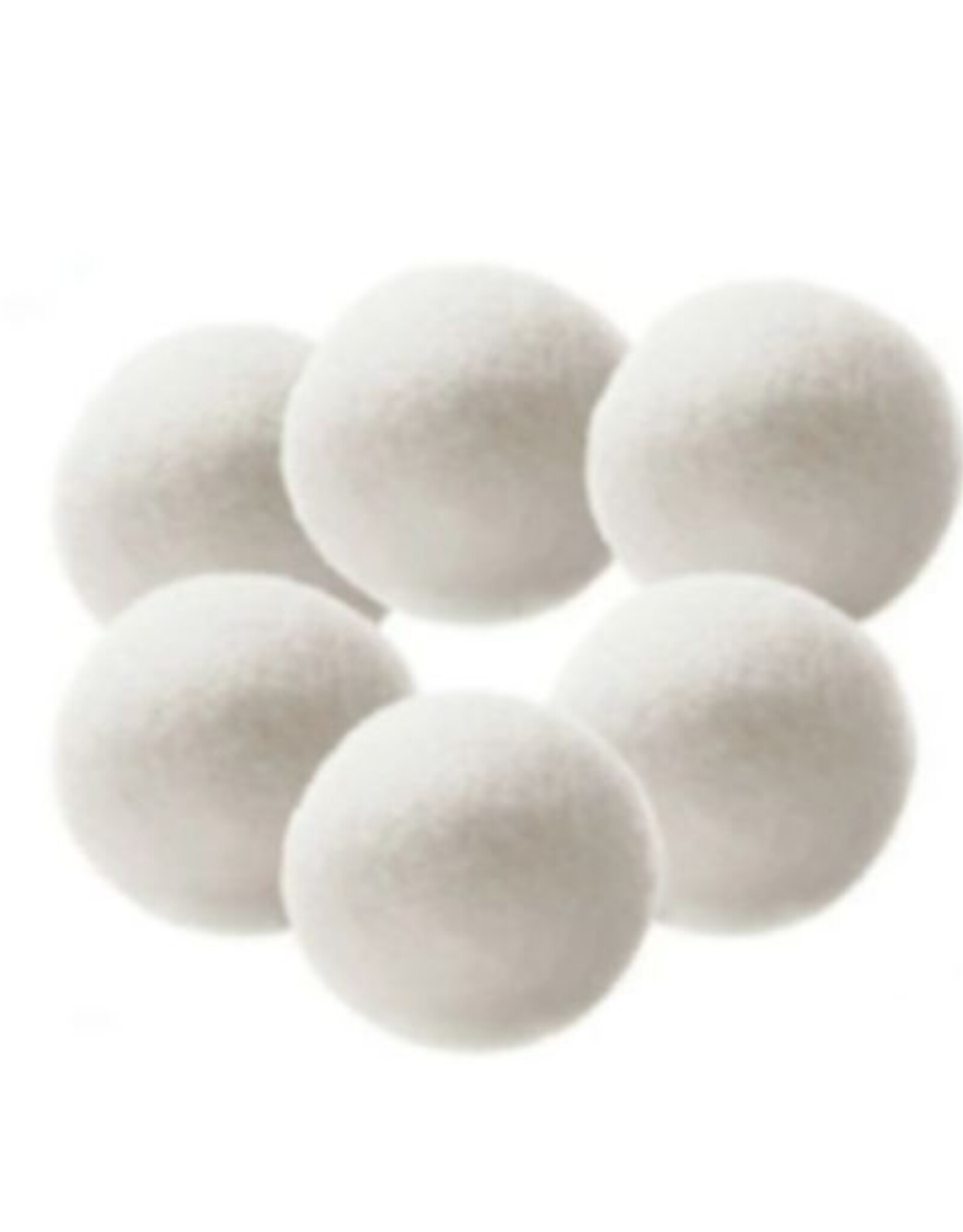 Drogerballen van wol : 6 stuks in zakje