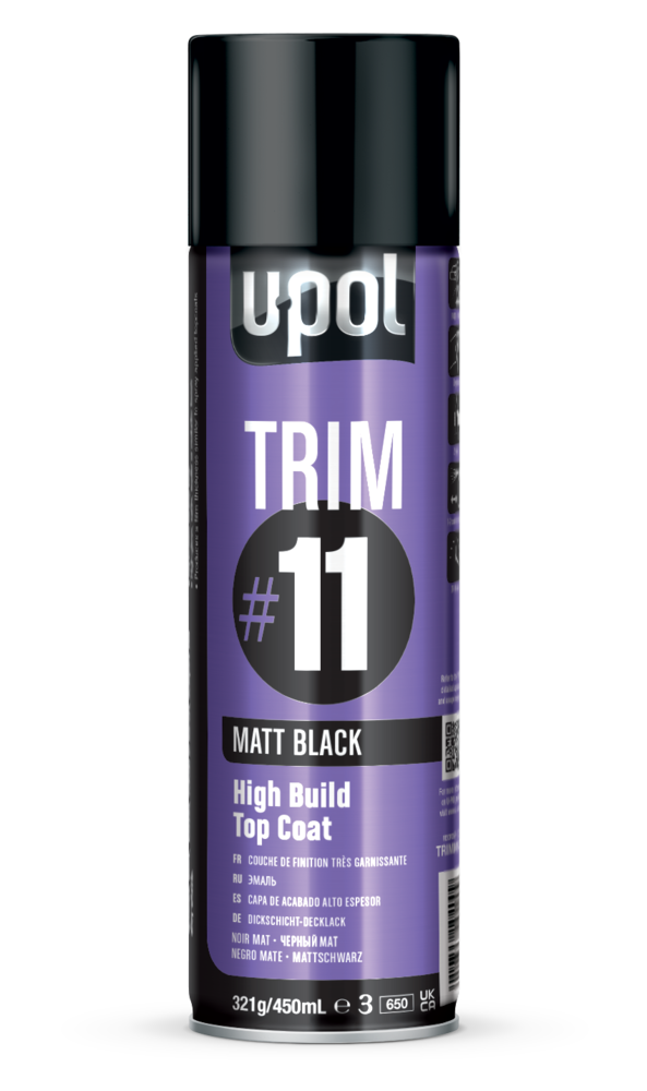 U_POL TRIM#11 Top Coat MATT BLACK spuitbus 450ml