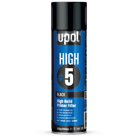 U-Pol HIGHB#5 - High Built Primer Filler Dickschichtgrundierung schwarz, 450ml Spraydose U-Pol HIGHB#5 - High Built Primer Filler Dickschichtgrundierung schwarz, 450ml Spraydose