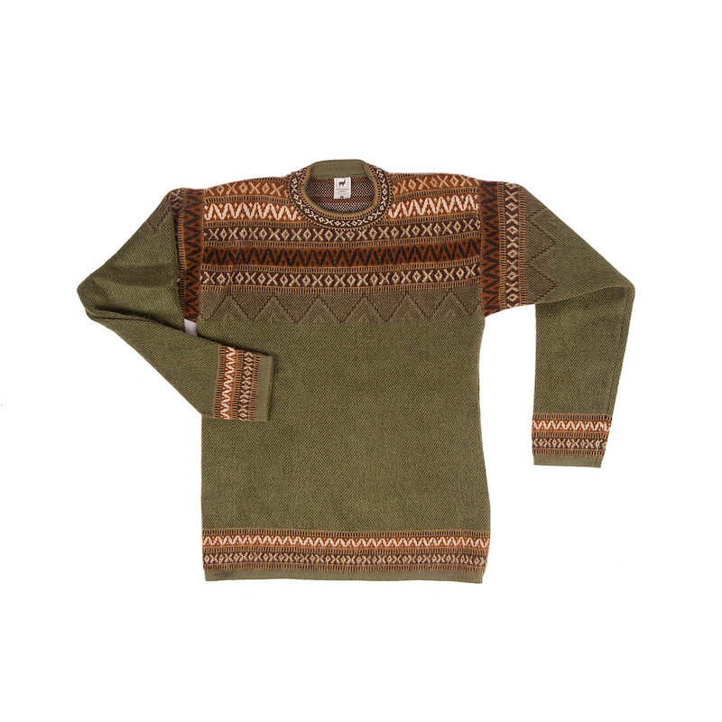 EcuaFina Warme groene alpaca trui