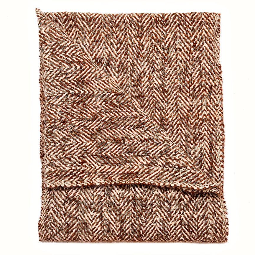 100% Baby Alpaca Ronde Sjaal - Bruin - Luxe & Comfortabel