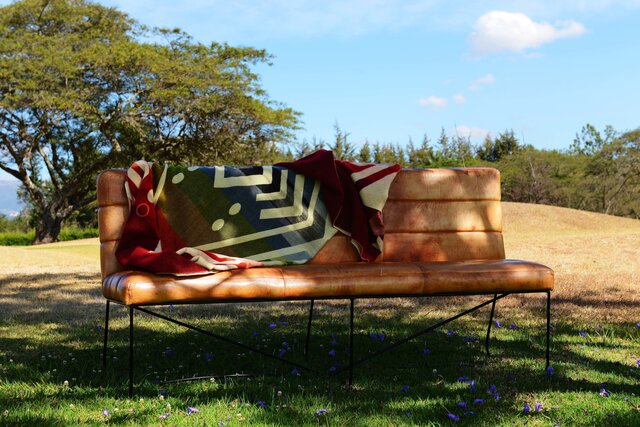 EcuaFina Red Throw Blanket - Alpaca Wool - Imbabura -Red  - Warm & Soft - FairTrade - Handmade in Ecuador - Imbabura - Red