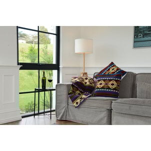 EcuaFina Plaid für das Sofa - Native Decke aus Alpakawolle - Warme Tagesdecke – Boho-Dekoration - Cotopaxi - Mix