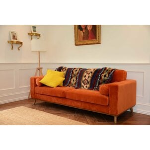 EcuaFina Plaid voor op de bank - Alpacawol Native Deken - Warme Sprei - Boho Decoratie - Cotopaxi - Mix