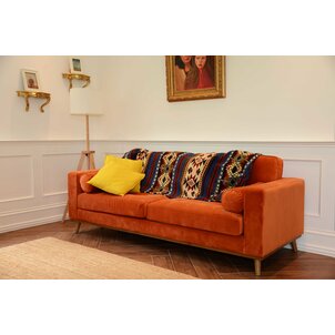 EcuaFina Throw for sofa - Alpaca Wool Native Blanket - Warm Bedspread - Boho Decoration - Cotopaxi - Mix