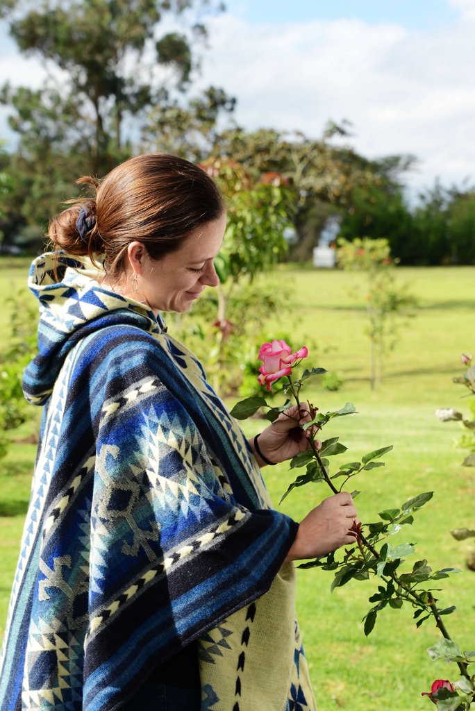 EcuaFina Poncho Shuar Blue