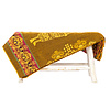 Mini couverture indigène en alpaga - Réversible - Design natif / néerlandais  - Fairtrade & Authenticité - Jaune