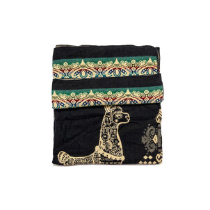 EcuaFina Mini Alpaca native deken - Alpaca Blauw