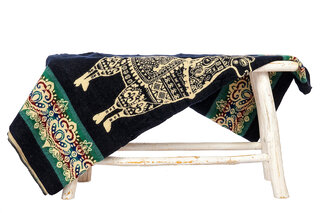 EcuaFina Mini Alpaca native deken - Alpaca model - Blauw