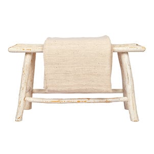 Couverture en laine de bébé alpaga - 230cm x 160cm - Beige - Luxueuse & durable - Faite main en Equateur