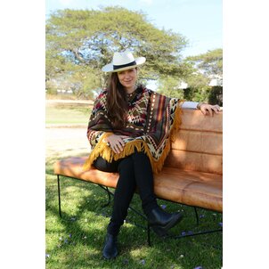 EcuaFina Poncho Driehoek Geel