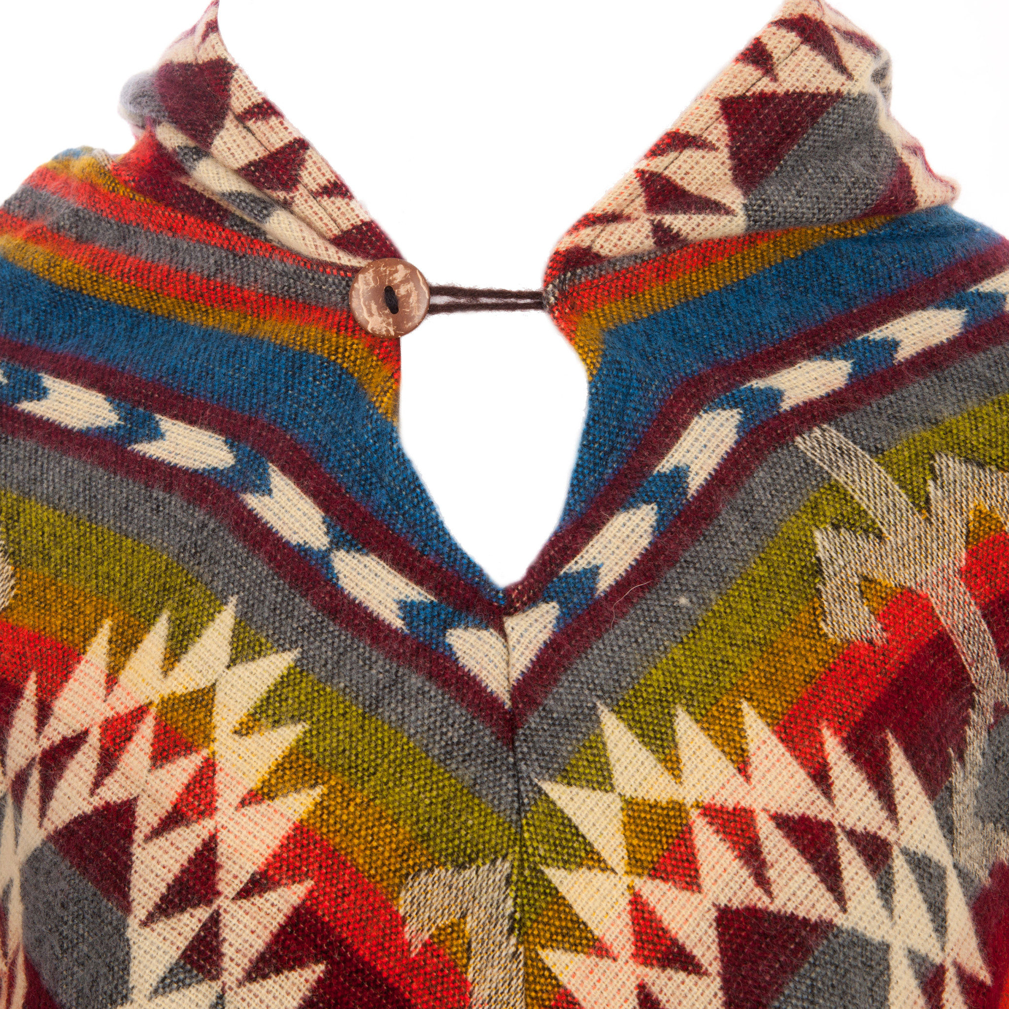 EcuaFina Poncho Dreieck Blau