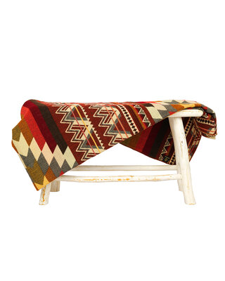 EcuaFina Alpaca native blanket - Antisana - Orange