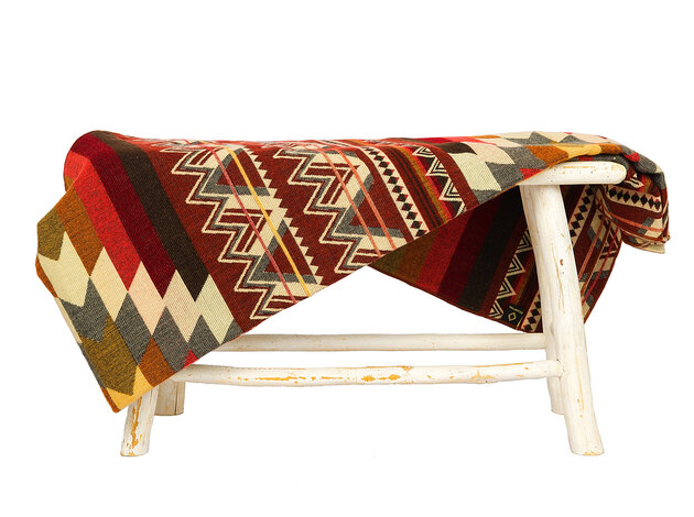 EcuaFina Alpaca native blanket - Antisana Orange