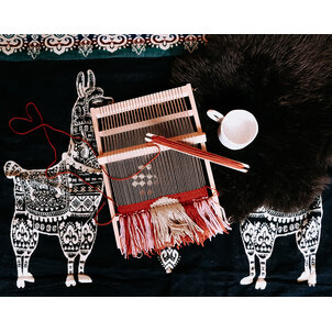 EcuaFina Mini Alpaca native deken - Alpaca model - Blauw