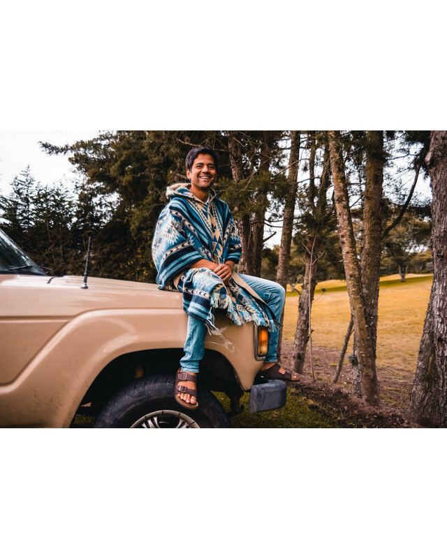 EcuaFina Poncho Shuar Blauw