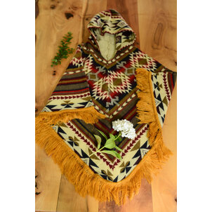 EcuaFina Poncho triangulaire jaune
