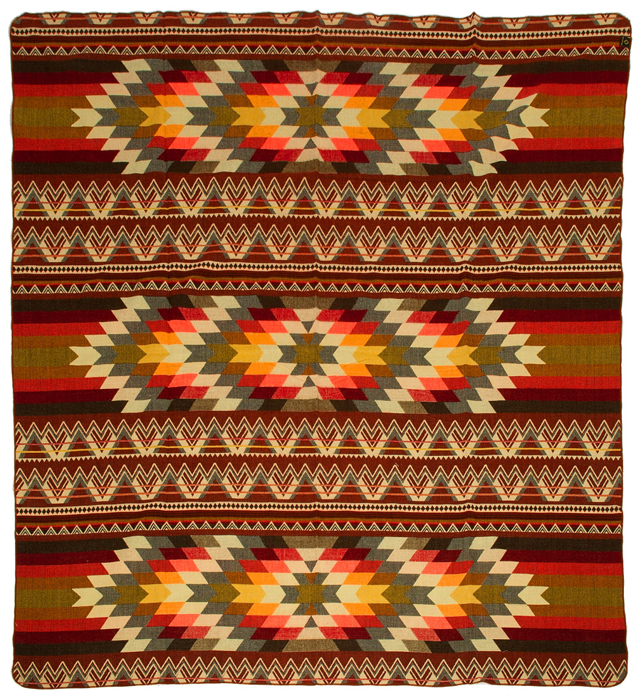 Alpaca Native Deken - Dubbelzijdige prints - Dutch/Native Design - FairTrade & Authentiek - Antisana - Oranje