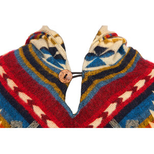 EcuaFina Poncho Dreieck Rot