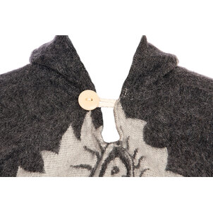 EcuaFina Alpaca Poncho Maria Grijs