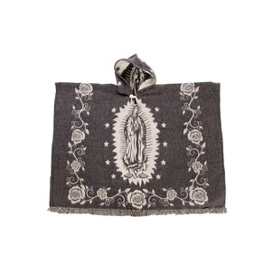 EcuaFina Alpaca Poncho Maria Grijs