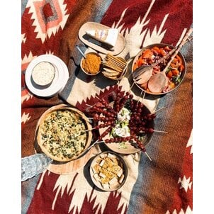 EcuaFina Alpaca Native Blanket - Quilotoa- Red
