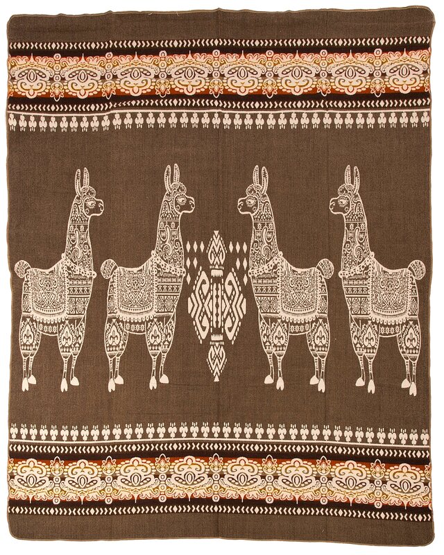 EcuaFina Couverture native - Alpaga - Marron