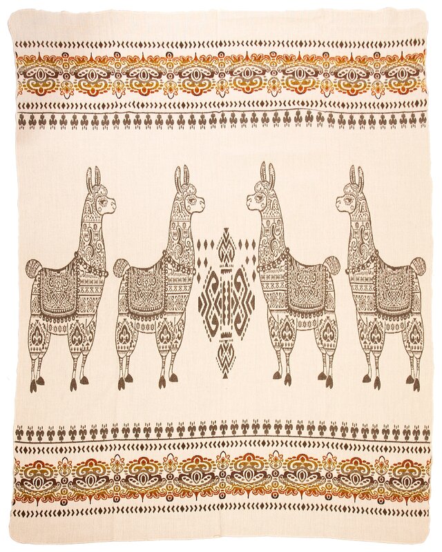 EcuaFina Couverture native - Alpaga - Marron