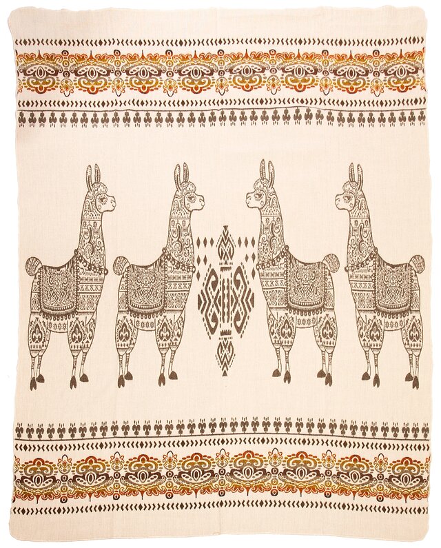 EcuaFina Alpaca native blanket - Alpaca - Brown