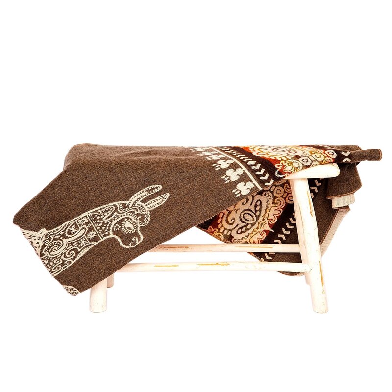 EcuaFina Alpaca native blanket - Alpaca - Brown
